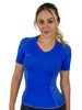 PLAYERA TECNICA DE MANGA CORTA CON CUELLO V, ALTA COMPRESION Y FIBRAS INTELIGENTES PL-2-00017